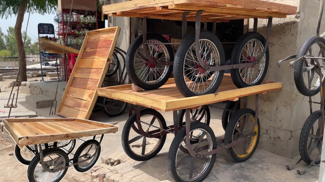 Incredible Process of Making Wooden Hand Cart | Hand Cart Making Process