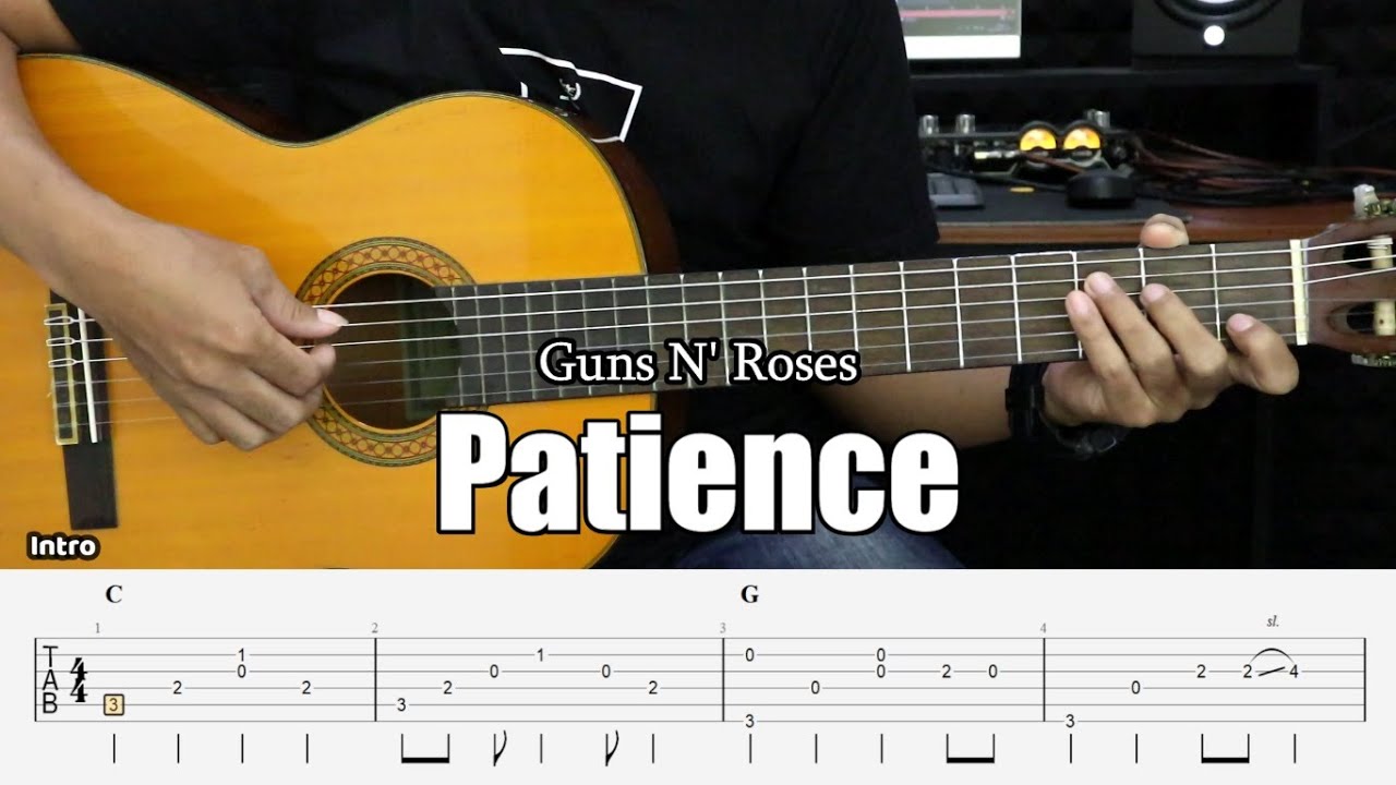 Patience - Guns N' Roses - Fingerstyle Guitar Tutorial + TAB & Lyrics