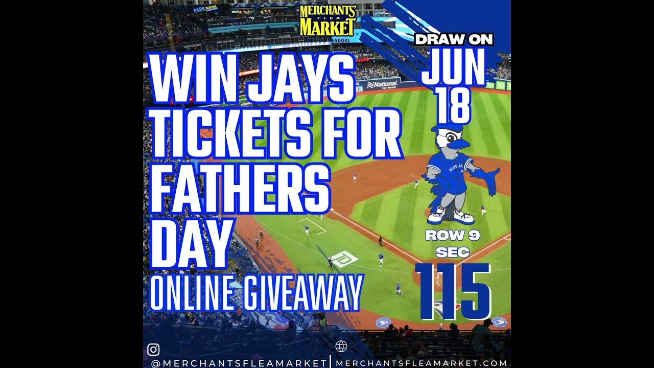 ⭐FATHERS DAY GIVEAWAY⭐WIN TORONTO BLUE JAYS TICKET ONLINE  #fy #baseball #toronto #torontolife