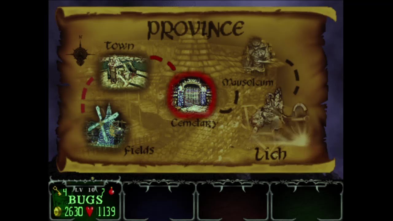 Gauntlet - Dark Legacy: Cemetary Green Archer Run (All Chests and Secrets)