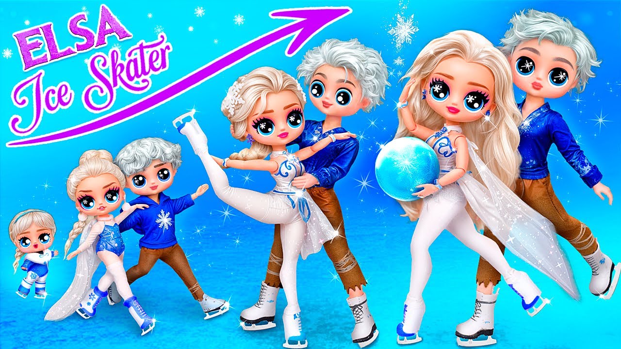 Elsa, a Patinadora Artística Crescendo! DIYs De Frozen e Artesanato LOL OMG