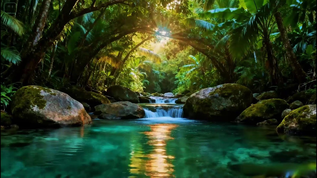 Quiet Forest Ambience for Relaxation | Gentle River Stream Ambience | Natural Birds Chirping Sounds