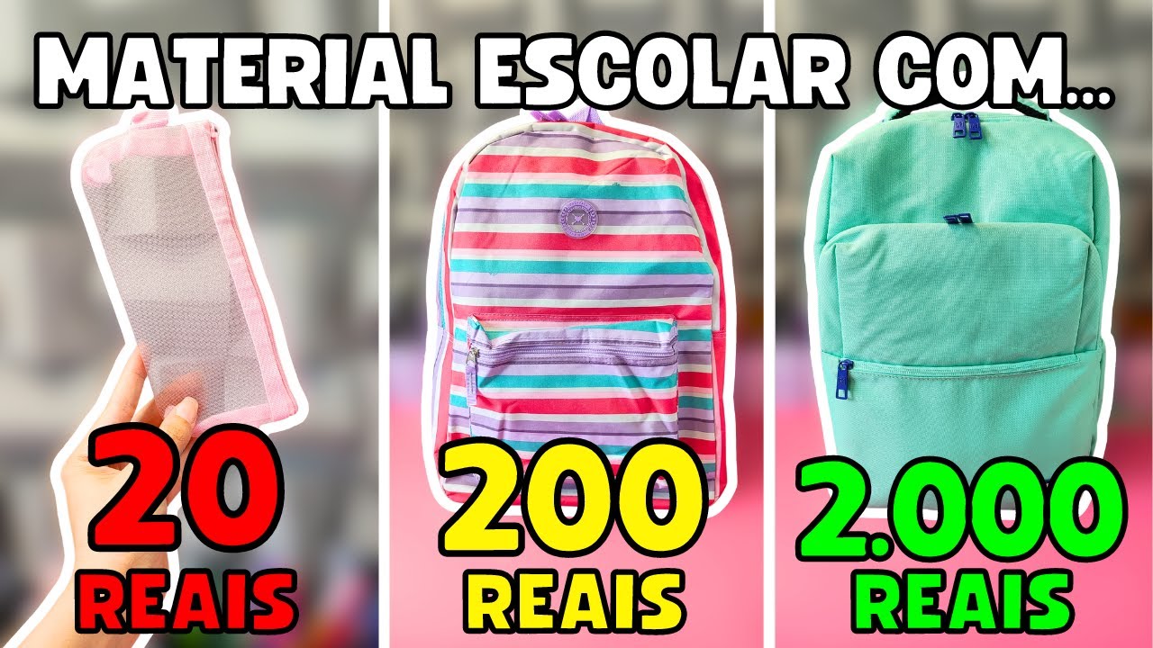 MATERIAL ESCOLAR COM 20, 200 E 2.000 REAIS !!