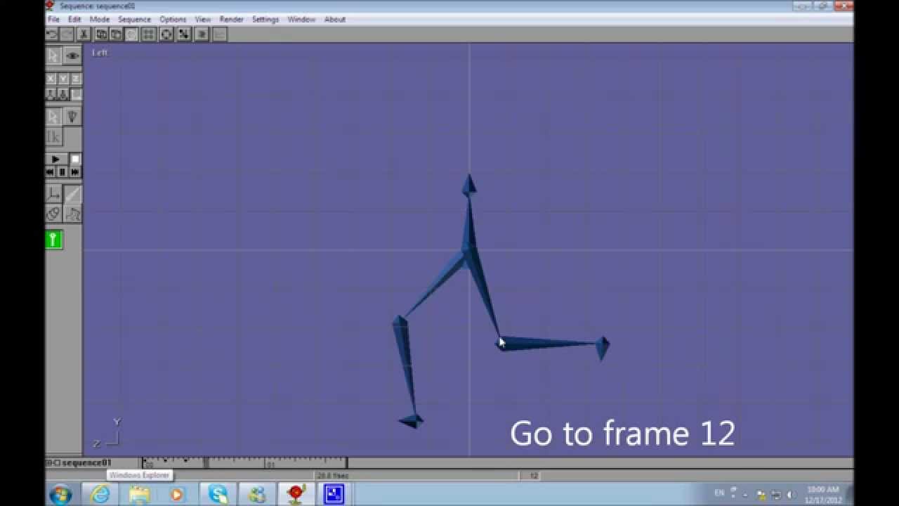 How to use Anim8or? Tutorial 3: Simple walk