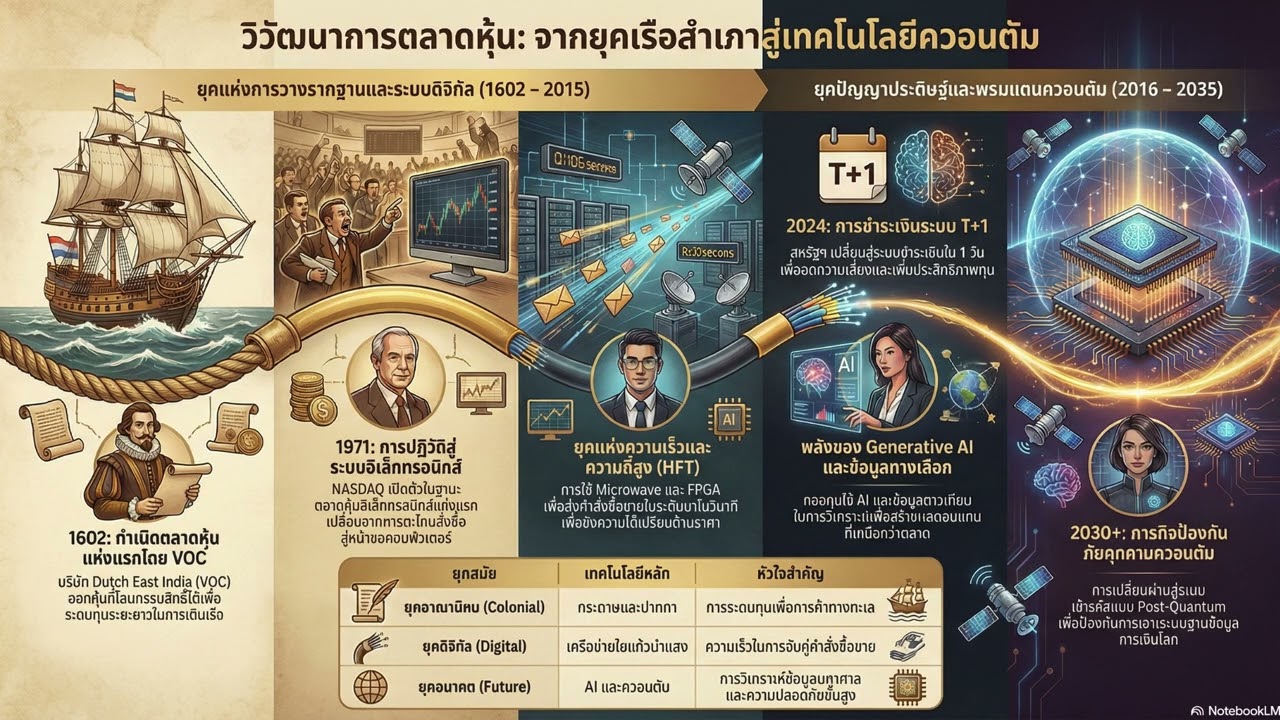 วิวัฒนาการตลาดหุ้น 400 ปี: จากการระดมทุนเรือใบ VOC สู่สมรภูมิความเร็วระดับนาโนวินาที
