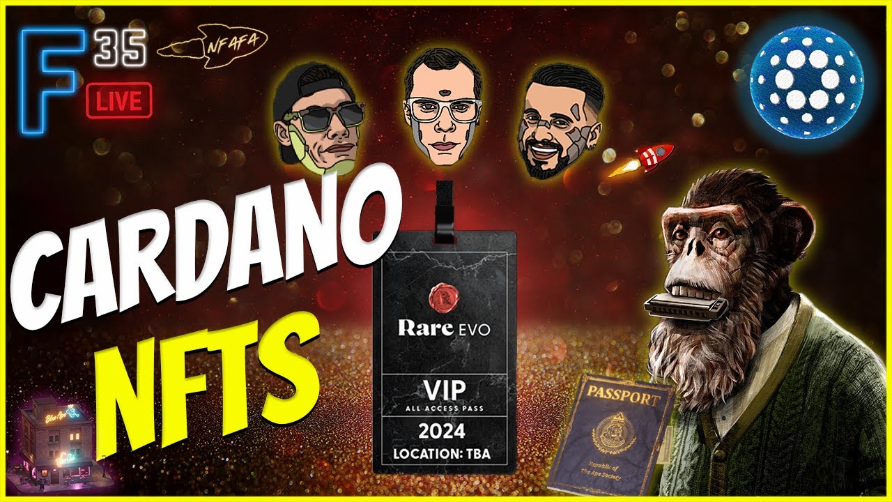 🔴 Rare Evo 2024 NFTs w/FOUNDERS, The Ape Society Buildings, & More Cardano NFTs l F35 Live #80