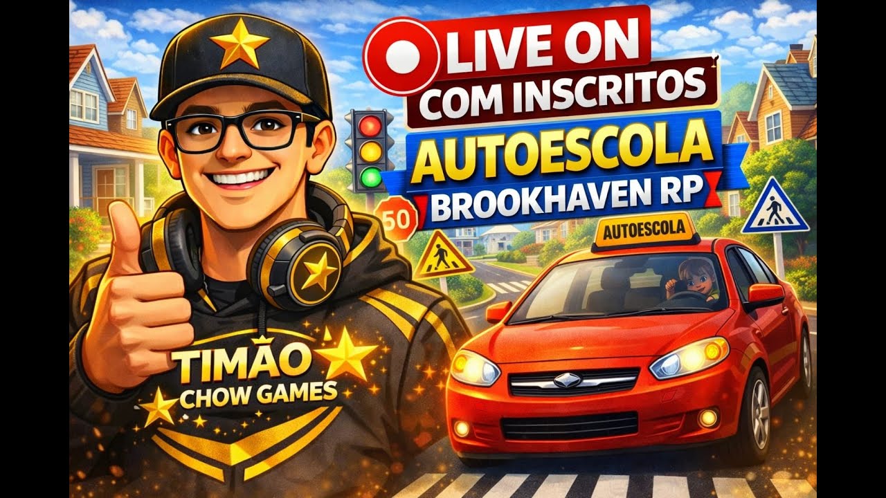 🔴 ROBLOX AO VIVO:  RP DE AUTO ESCOLA!