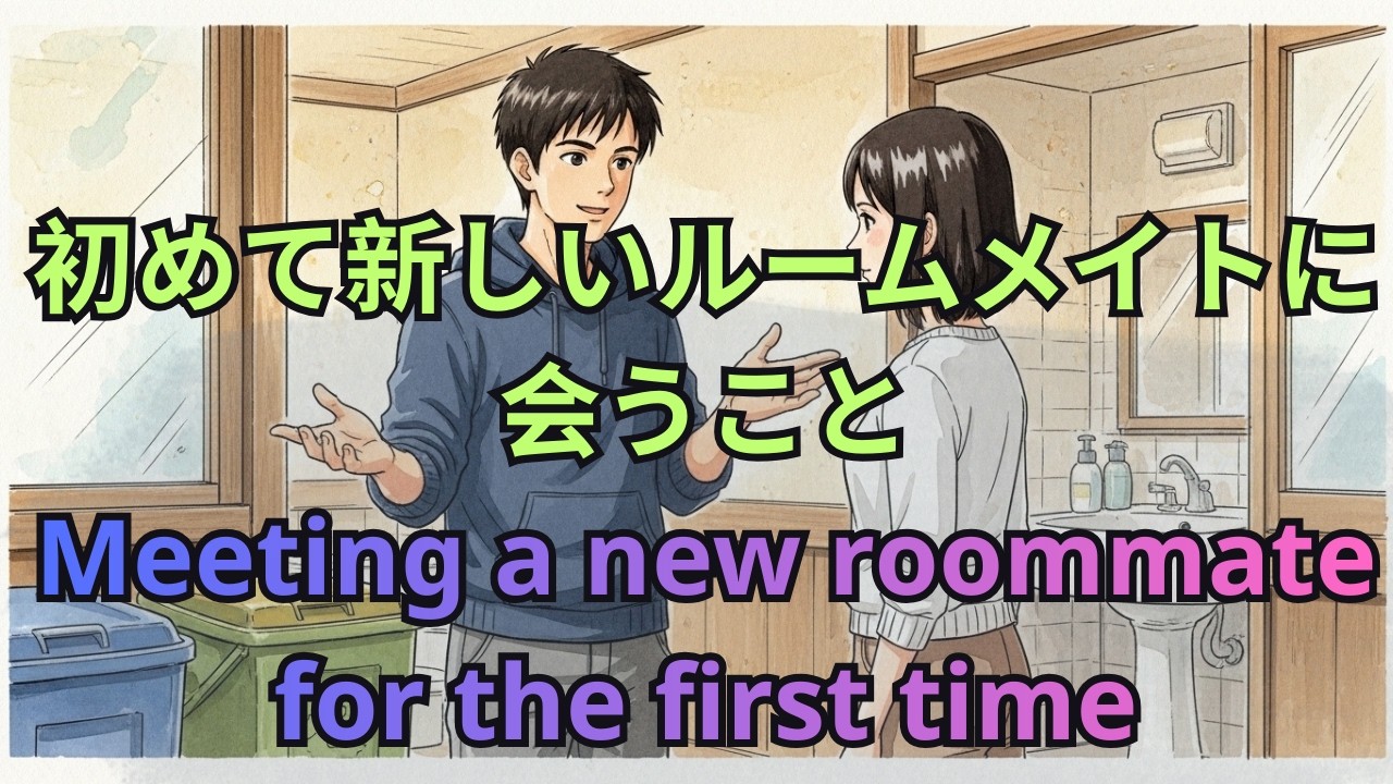初めて新しいルームメイトに会うこと| Meeting A New Roommate for The First Time| 日本語学習 | Japanese for Beginners