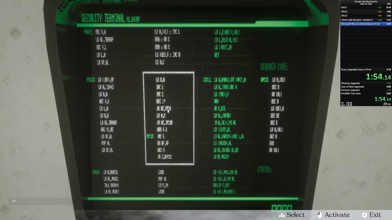 Escape the Backrooms Habitable zone speedrun for PB Going for a sub 3min . Also random practice