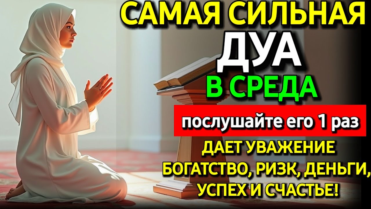 Не пропусти дуа в  СРЕДА — самые сложные проблемы решатся, ИншаАллах  ❤️