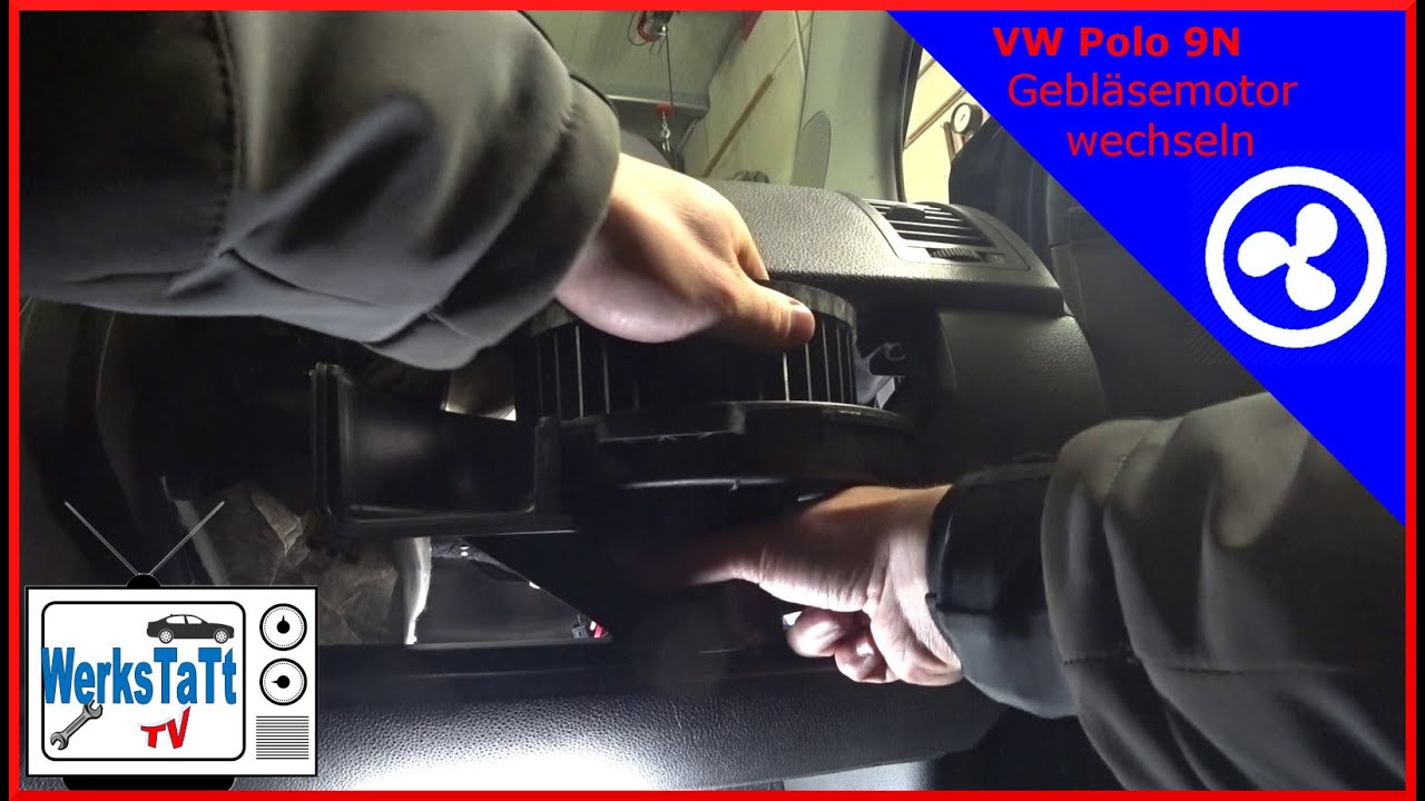 ►VW Polo 9N◄ Innenraumgebläse und Vorwiderstand wechseln [Replace Interieur Fan] ◢WERKSTATT-TV◣