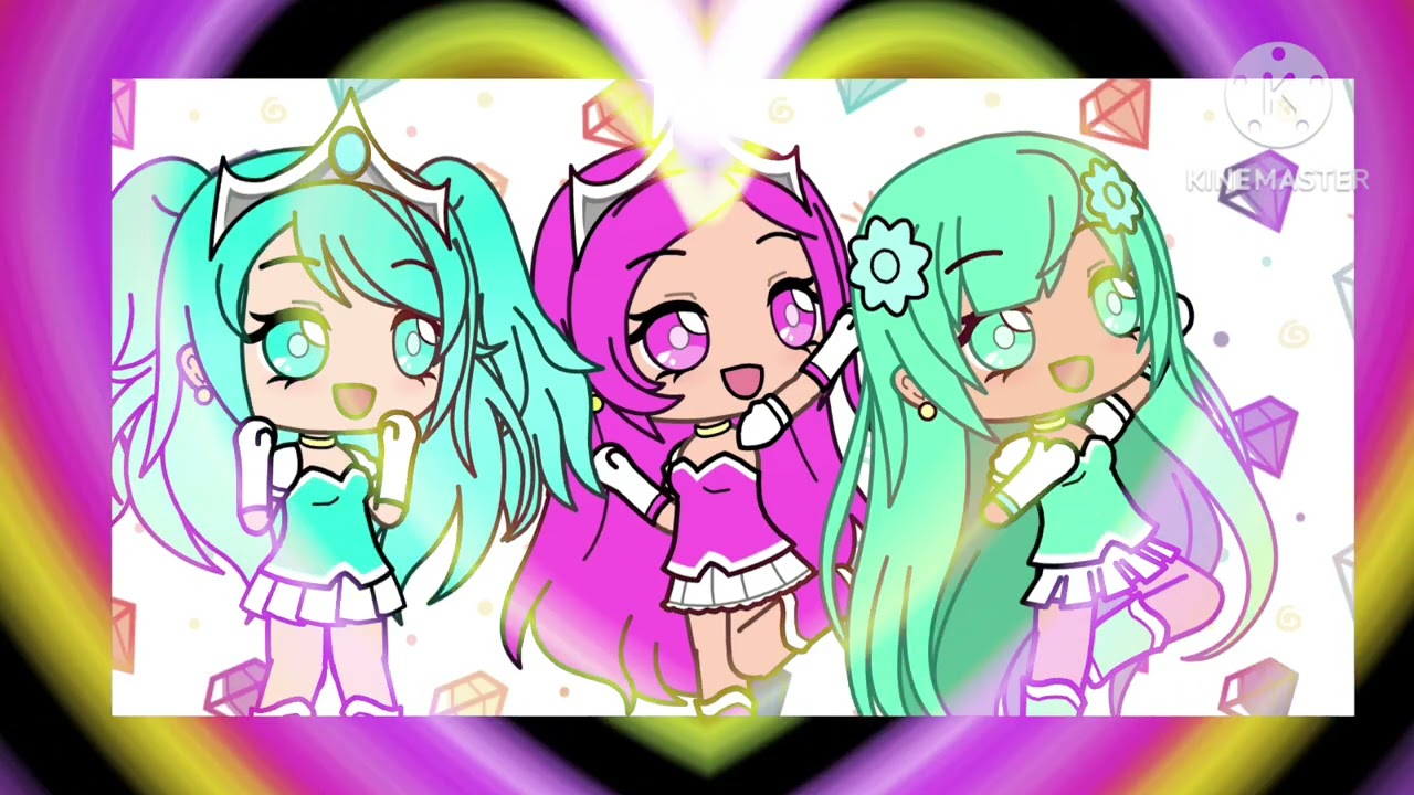 Crystal hearts gems power Eyecatch! 💚💖🩵