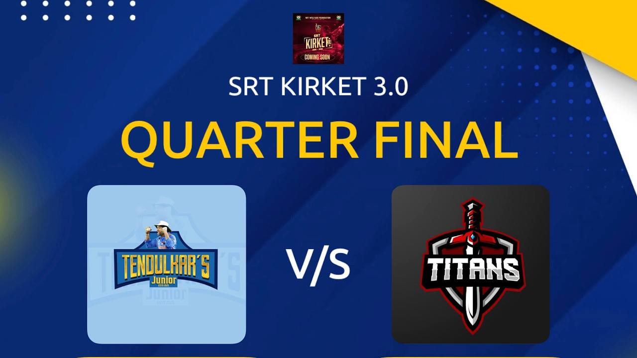 SRT KIRKET 3.0 (QF-2 )TITANS vs TENDULKARS JUNIOR#cricheroes #cricket #notification #cricketlive