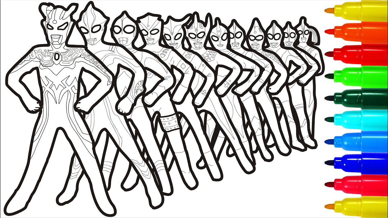 Ultraman Victory Ginga Strium Zero Max Dina Gaia Coloring Pages