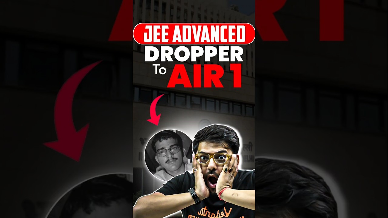 India&rsquo;s Only Dropper to Get AIR 1 in JEE Advanced! #jeemains #jeeadvanced #jee2026 #harshsir