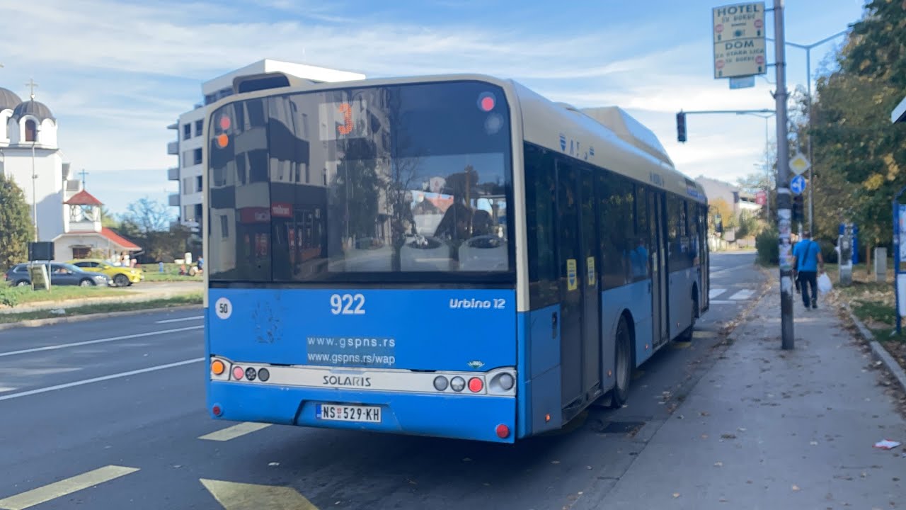 Voznja Na Liniji 3 U Solaris Urbino 12 CNG #922