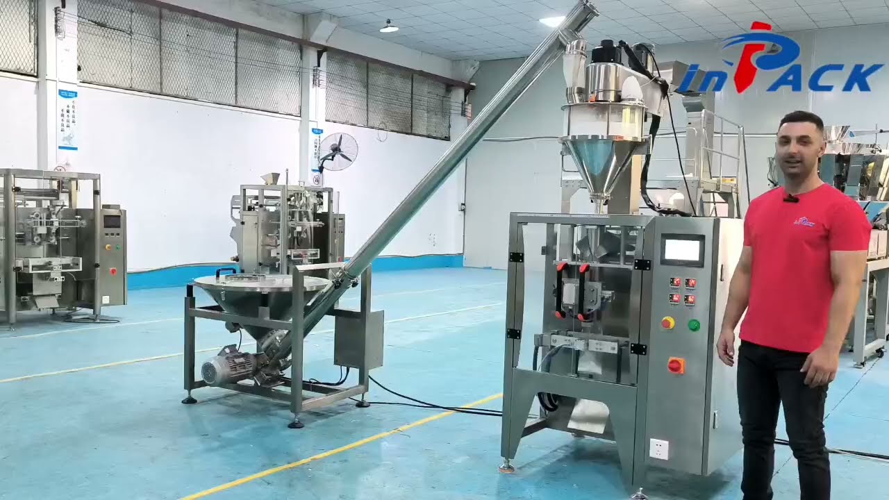 How to packaging the calcium chloride ,flour powder with the vertical form fill seal (VFFS)bagger