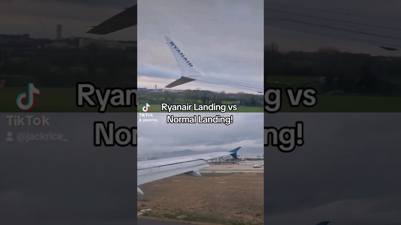 Ryanair Landing VS Normal Landing!
