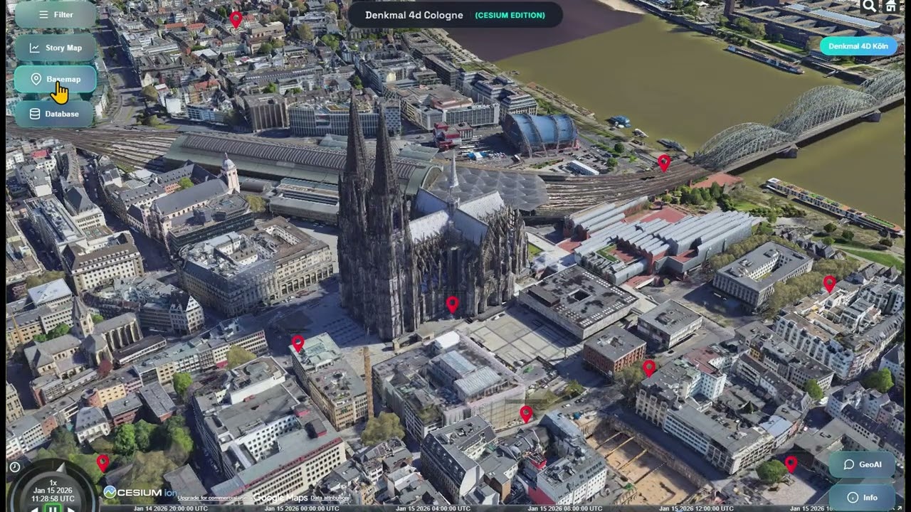 Cologne Denkmal 4D Cesium Edition #cologne #cesium #heritage #geoai