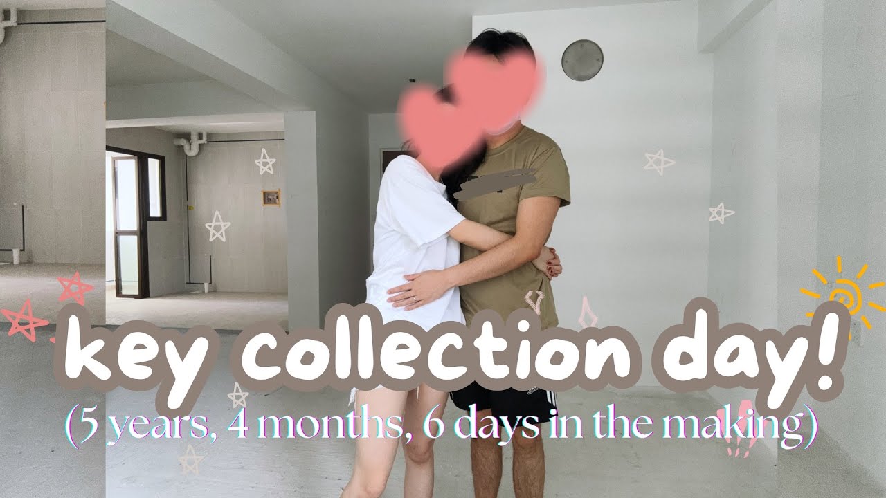 Ep 4 HDB BTO Renovation | Collecting Our Keys, Empty Bare Bones 4 Room Flat House Tour Walk Through!