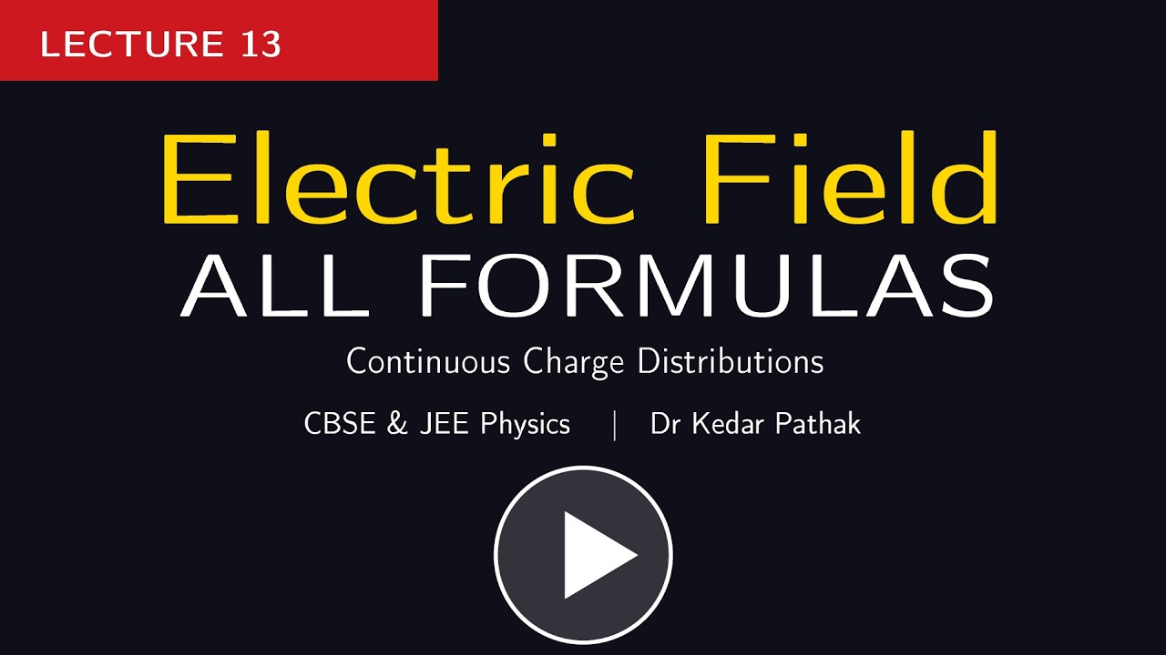 Electric Field: Continuous Charge Distributions (Line, Ring, Disc, Sheet) | Lecture 13