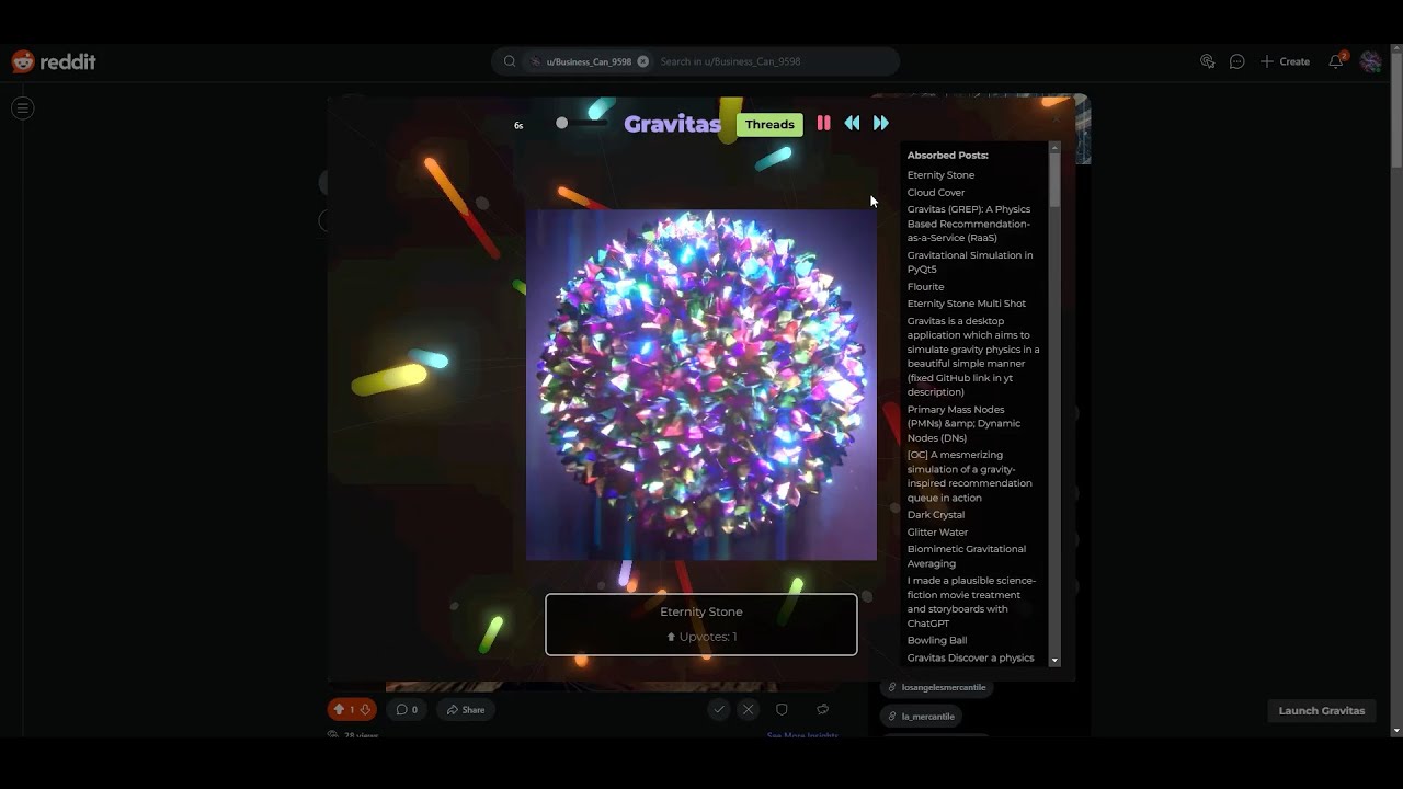 Reddit Player App: Gravitas Threads Chrome Extension