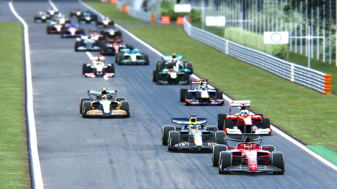 F1 2022 Cars vs F1 2011 Cars at Monza Grand Prix