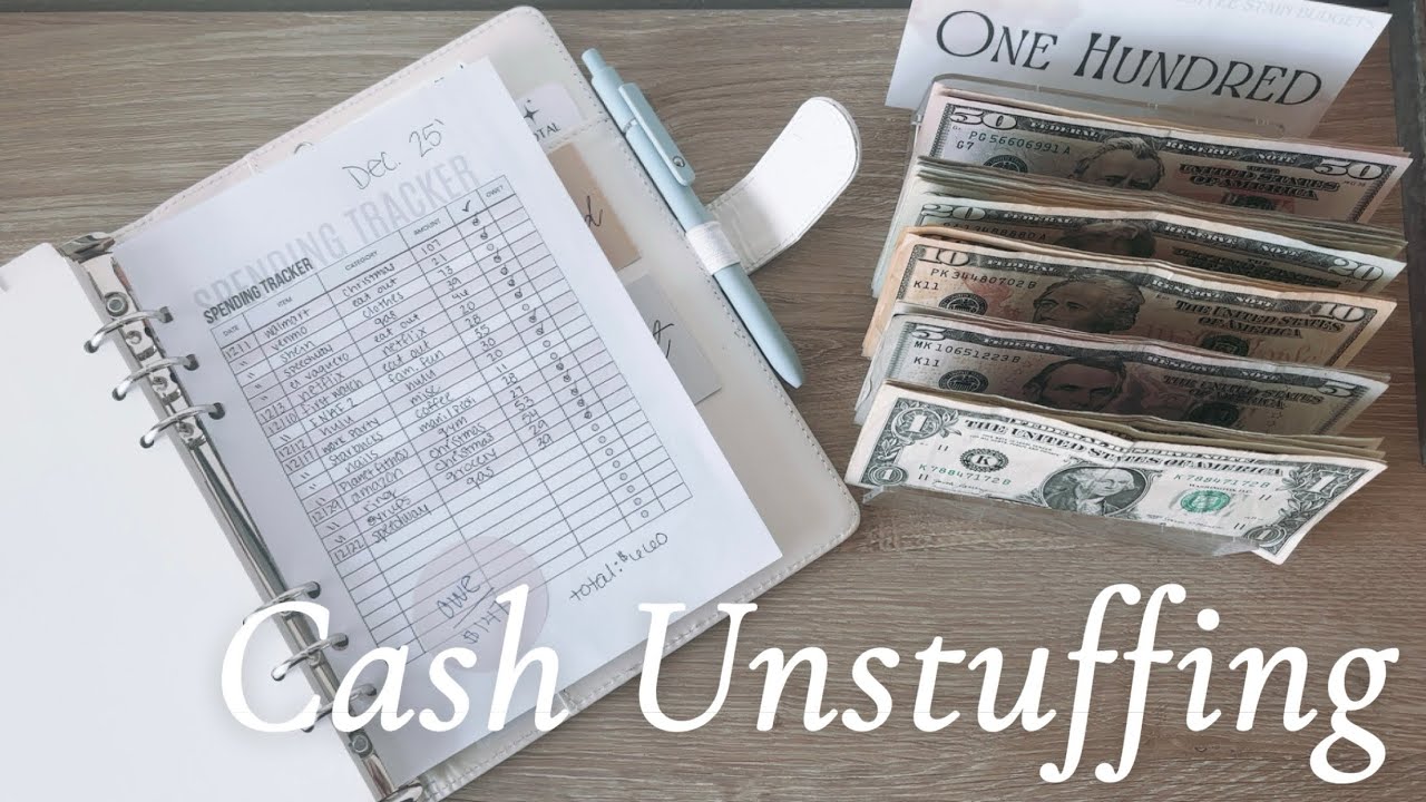 December Cash Unstuffing | $553 Back To The Bank To Replenish My Checking Account | Owe Myself $147