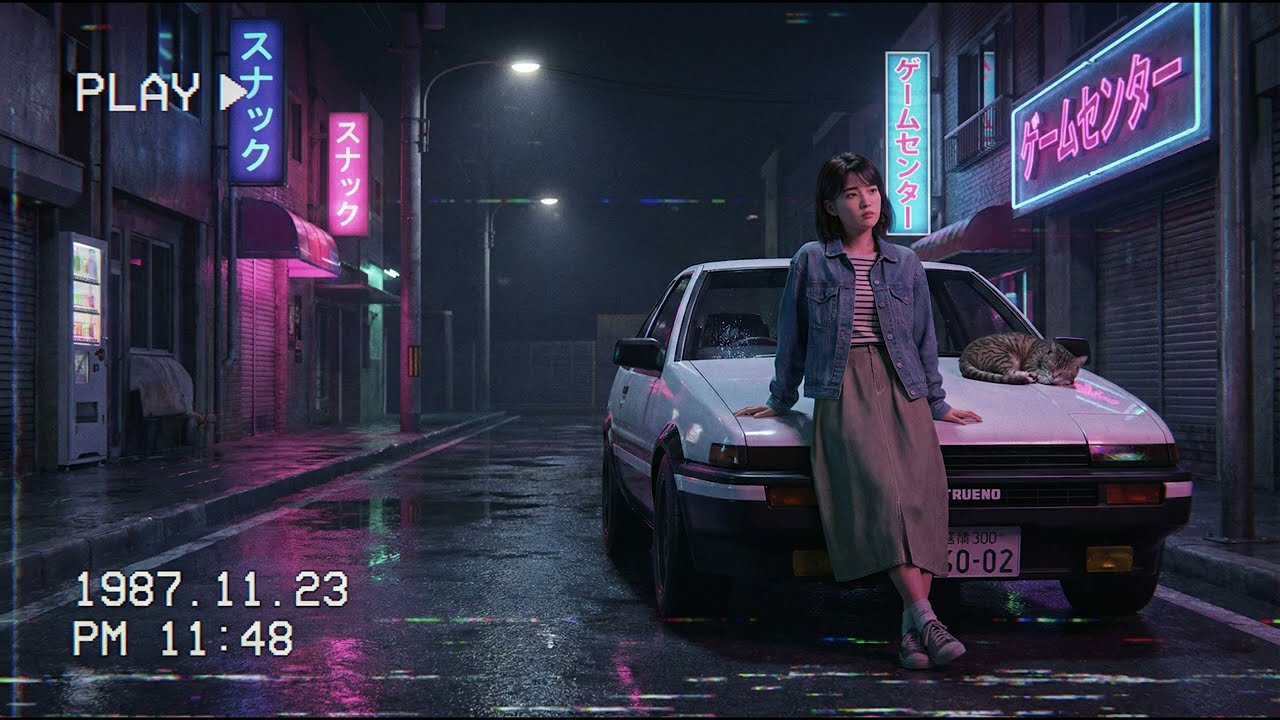 2AM Midnight Drive in an AE86 | Lonely Japanese City Pop Instrumental/深夜2時、誰もいない街をスプリンタートレノで走る