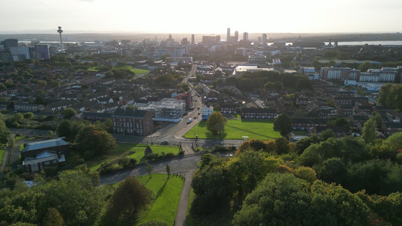 Above Everton Park in Liverpool