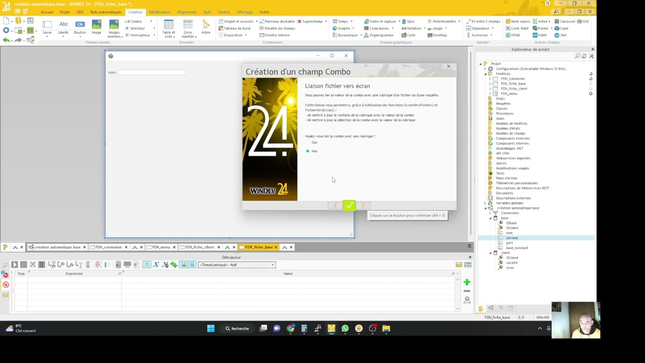 windev TUTO COMPLET  Créer ses utilisateur et BDD automatiquement en Clientserveur partie 4