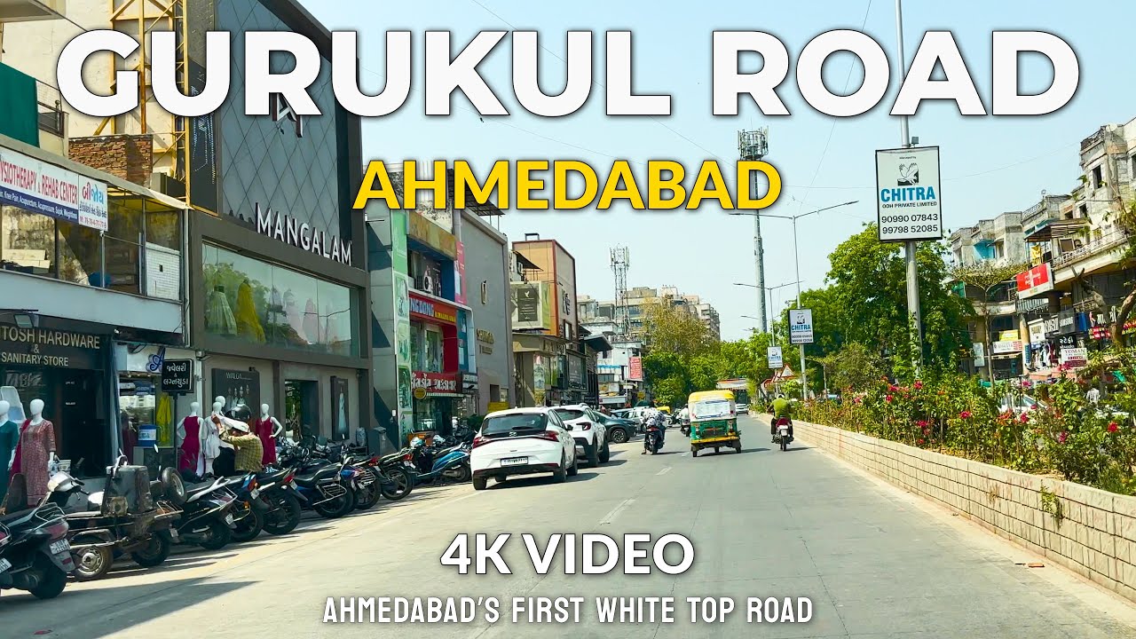 Gurukul Road Ahmedabad | 4K Road Trip | Roving with Sagar 