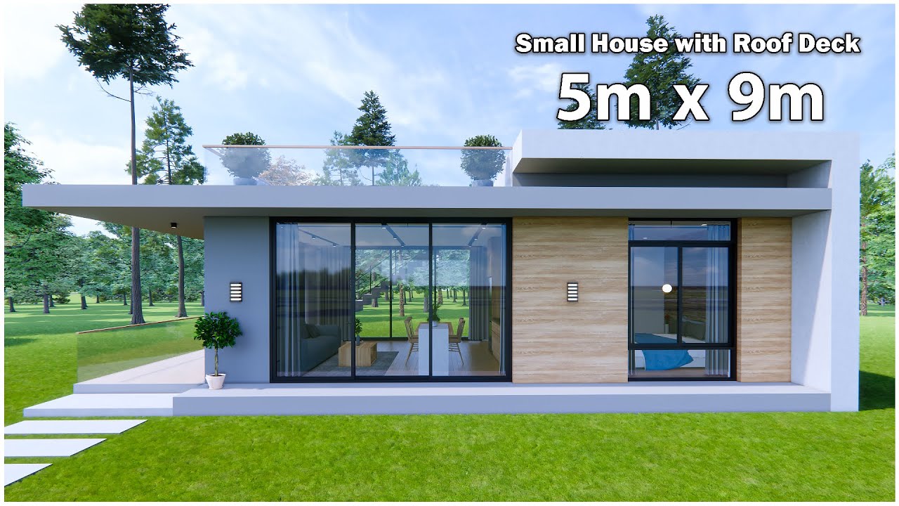 Modern small House | 5m x 9m with Roof Deck