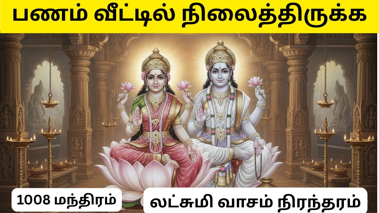 பணம் வீட்டில் நிலைத்திருக்க | சுக்கிர லட்சுமி 1008 மந்திரம் | Lakshmi Wealth Mantra Tamil