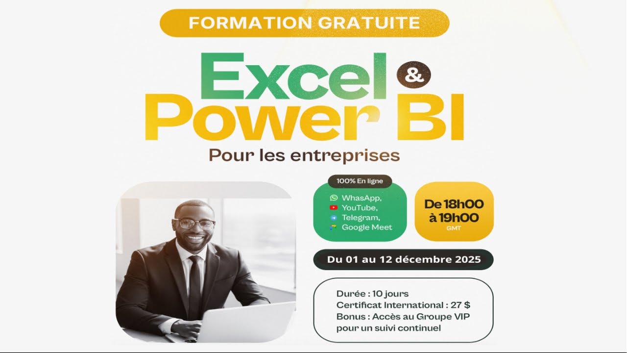 Lancement Formation Excel & Power BI - Décembre 2025