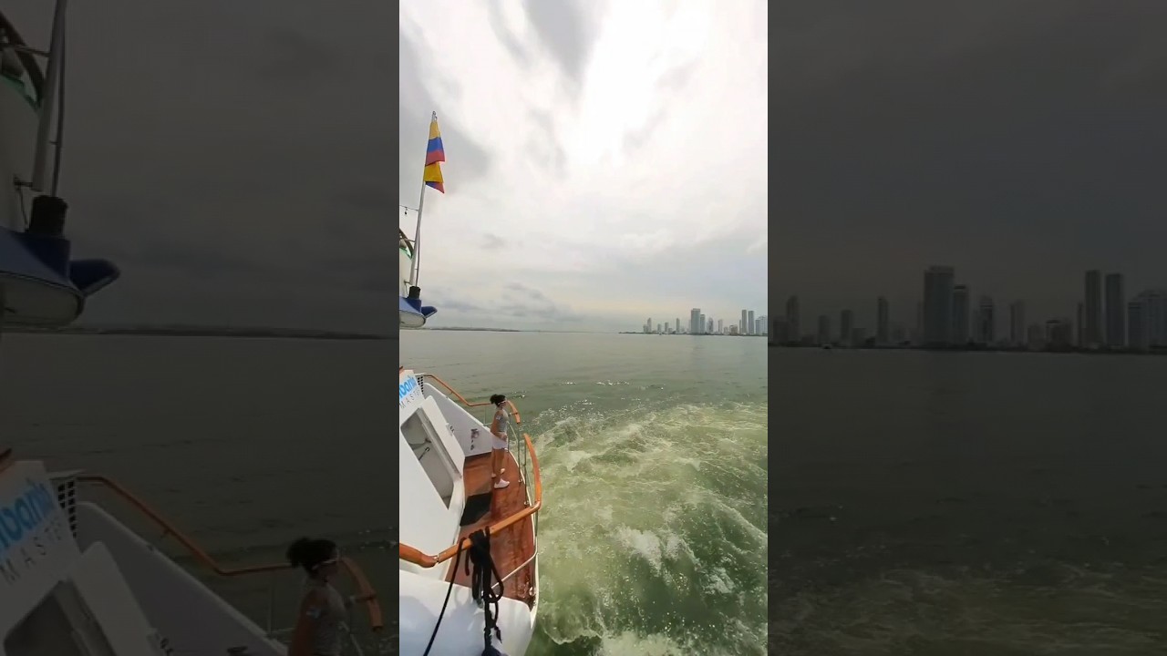 Cruising through the vibrant waters of Cartagena, Colombia. 
