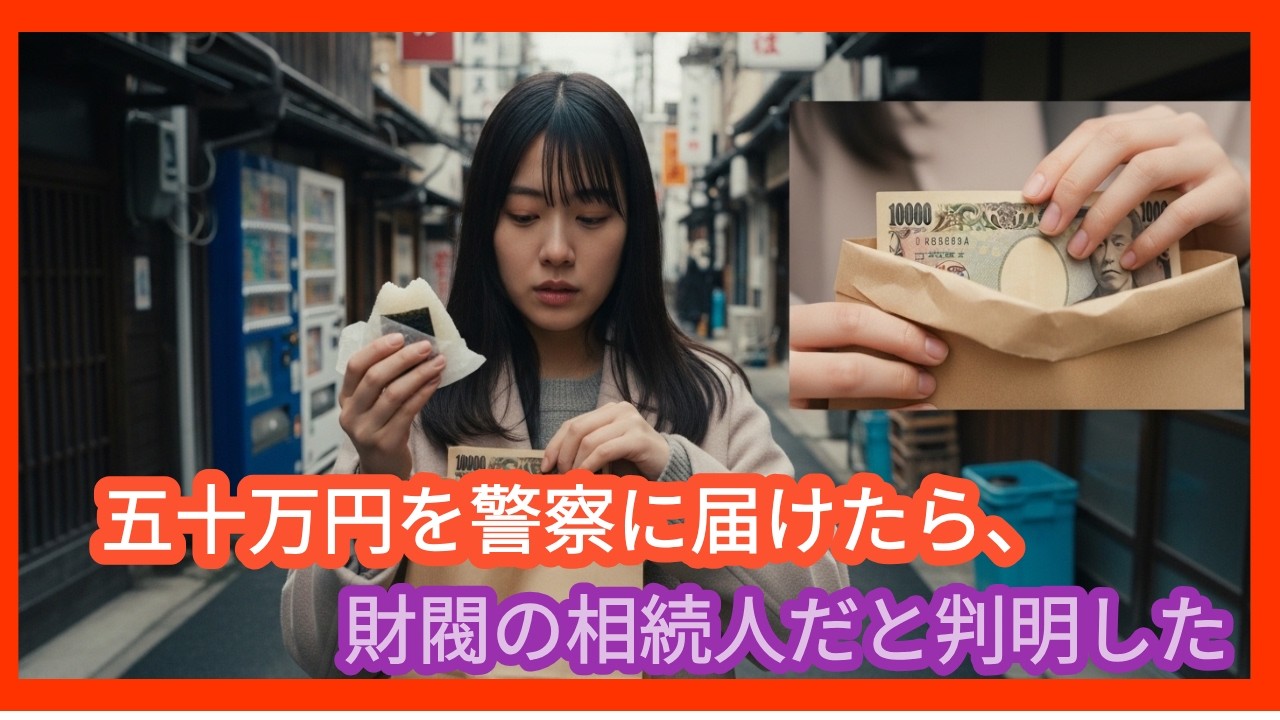 五十万円を警察に届けたら、財閥の相続人だと判明した