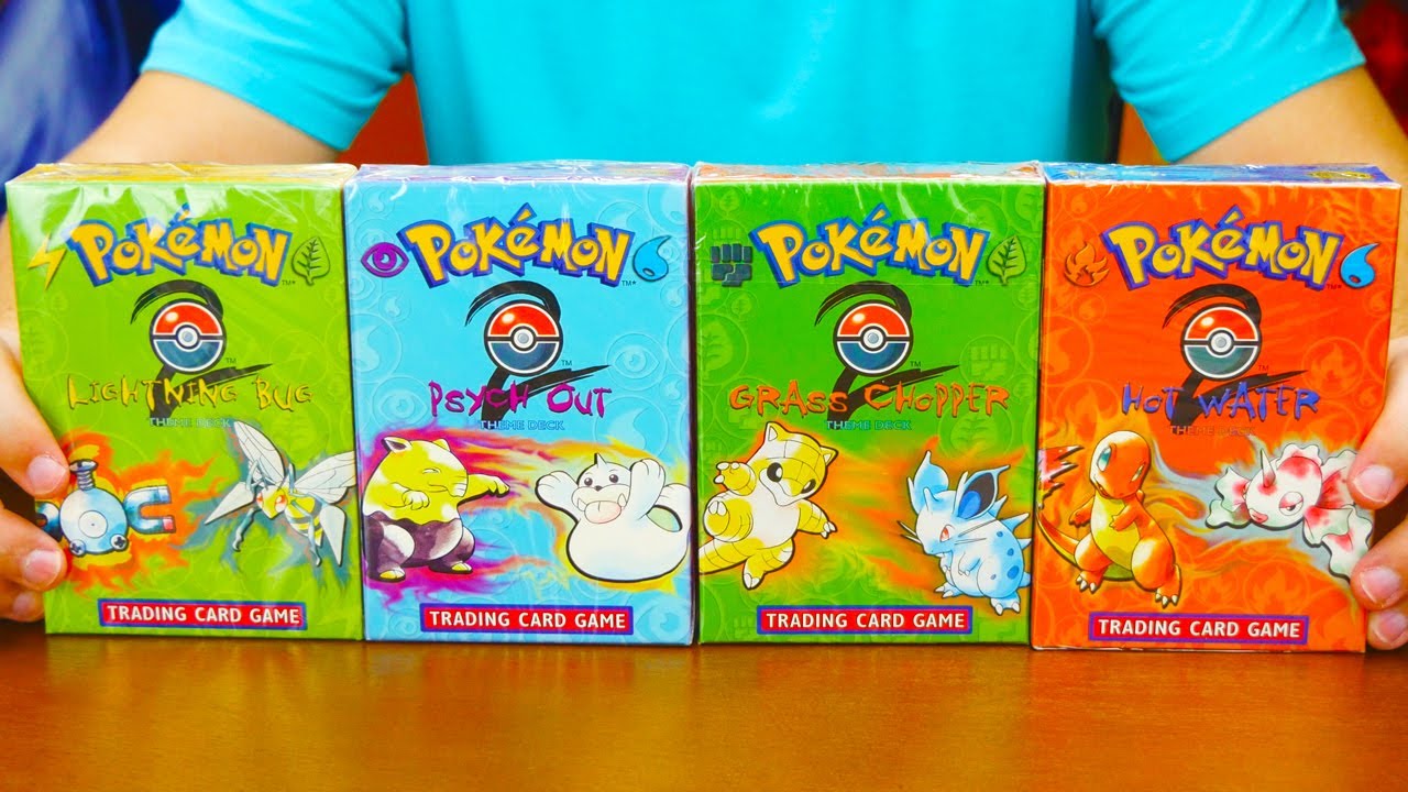 POKEMON TRADING CARD GAME BASE SET 2 DECKS UNBOXING