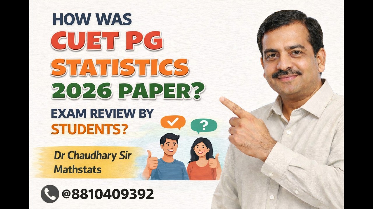 HOW WAS CUET PG STATISTICS 2026 PAPER ? | EXAM REVIEW BY STUDENTS ? Mathstats @8810409392