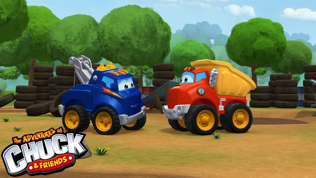 Learn with Chuck & Friends | Mayor Chuck/Wallbashers | Cartoon for Kids |