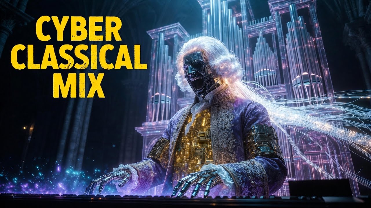 Cyberpunk Classical Music ⚡ Futuristic Baroque Mix (Focus & Energy)