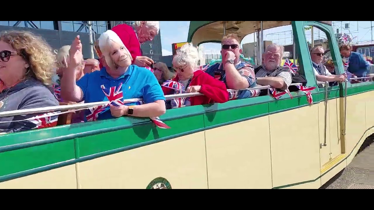 Blackpool King's coronation tram parade 7.5.23