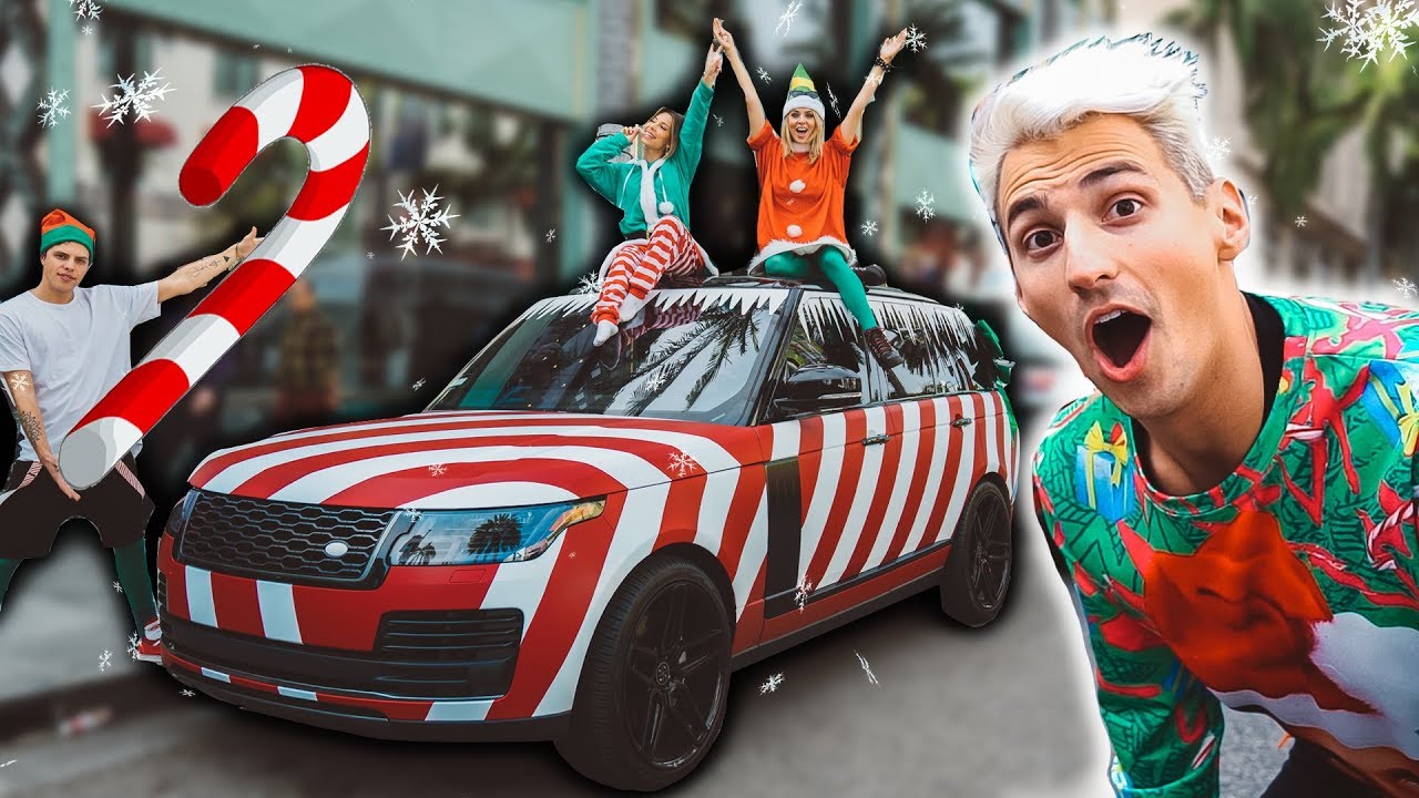 Candy Cane Car for Christmas! (Public Reaction)