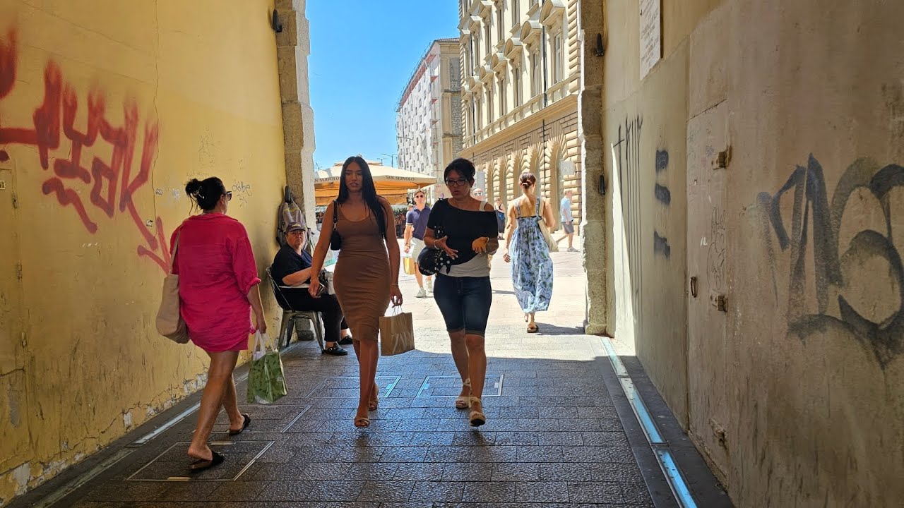 Rijeka, Croatia Walking tour 4k Rijeka Korzo 🇭🇷