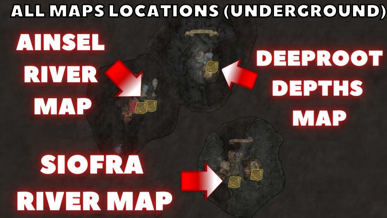 ALL MAPS LOCATIONS OF THE UNDERGROUND AREA IN ELDEN RING