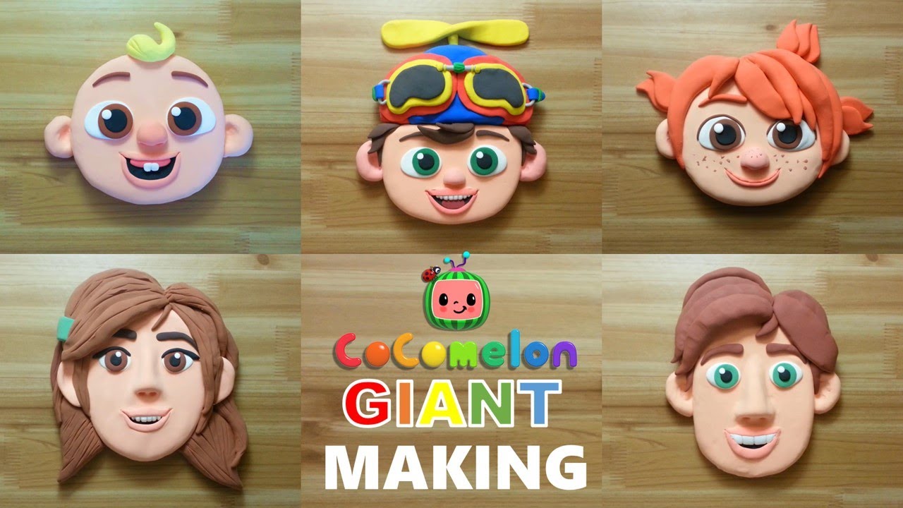 GIANT cocomelon family clay making collection 코코멜론 거대 가족 클레이로 만들기 모음
