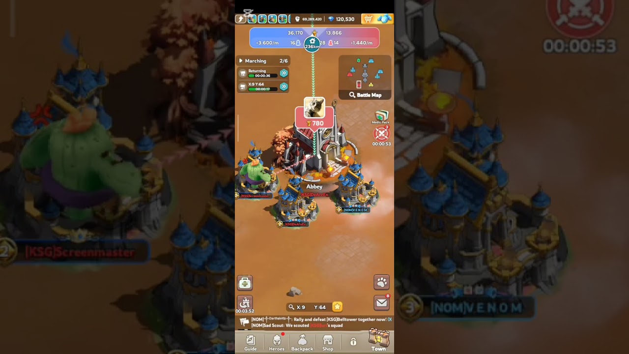#398 NOM vs #490 KSG | Swordland Showdown | Kingshot