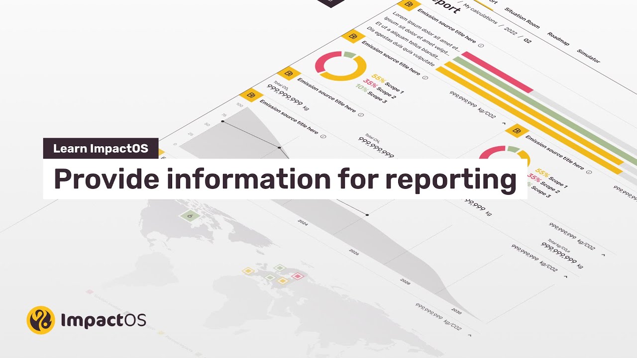 Provide information for reporting
