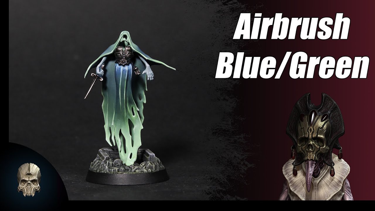Hobby Tips: Airbrushing A Blue/Green Blend on a Myrmourn Banshee for Nighthaunt in Age of Sigmar