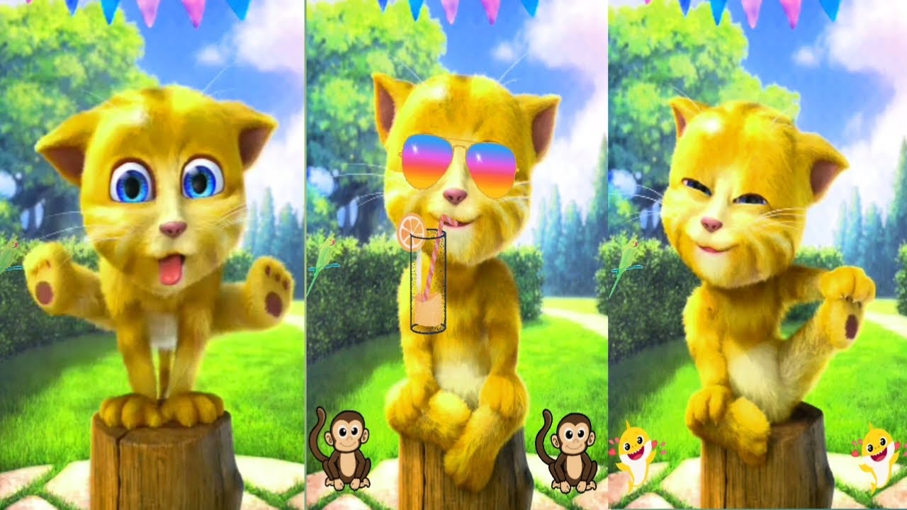 Talking Ginger 2 🙀🍅🥦🍎| my talking ginger cat | talking ginger funny videos |
